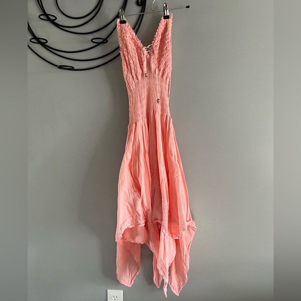 Elegant Pink Lace Women Dress